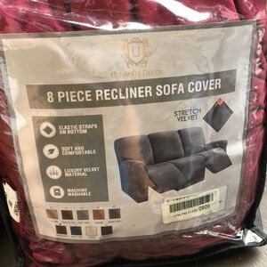 Easy Going 8 Piece Recliner Sofa Stretch Velvet Slipcover